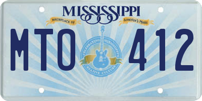 MS license plate MTO412