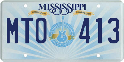 MS license plate MTO413