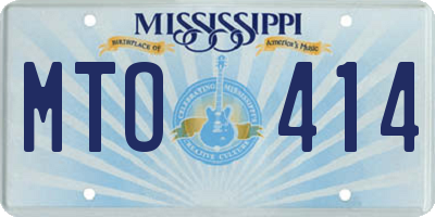 MS license plate MTO414