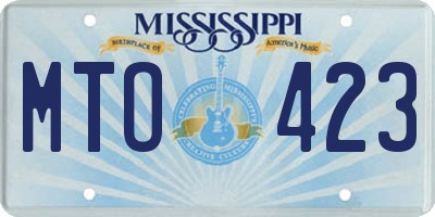 MS license plate MTO423