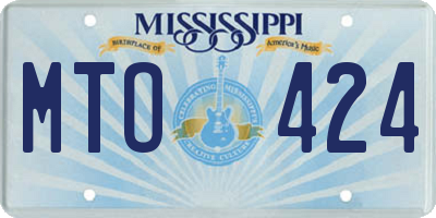 MS license plate MTO424