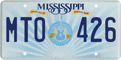MS license plate MTO426