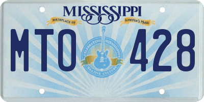 MS license plate MTO428