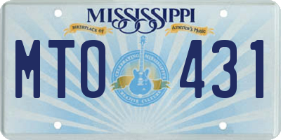 MS license plate MTO431