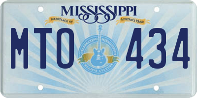 MS license plate MTO434