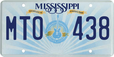 MS license plate MTO438