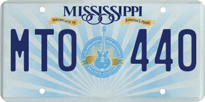 MS license plate MTO440