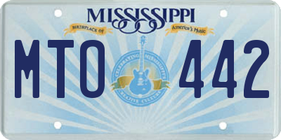 MS license plate MTO442