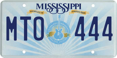 MS license plate MTO444