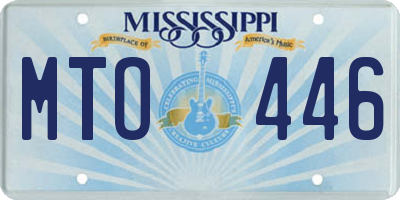 MS license plate MTO446