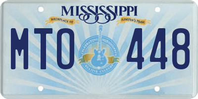 MS license plate MTO448