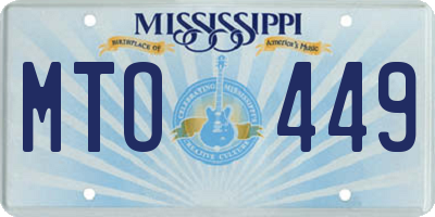 MS license plate MTO449