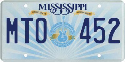 MS license plate MTO452