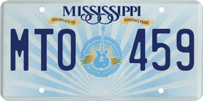 MS license plate MTO459