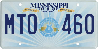 MS license plate MTO460