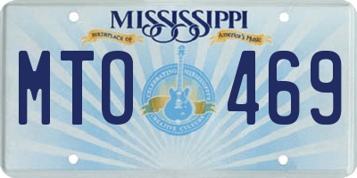 MS license plate MTO469
