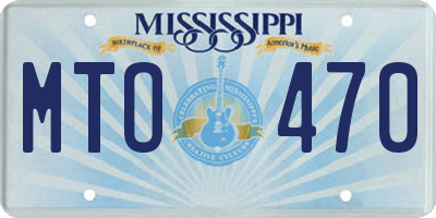 MS license plate MTO470