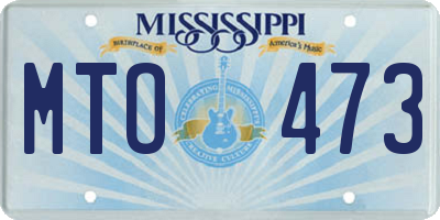 MS license plate MTO473