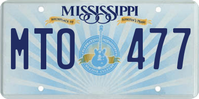 MS license plate MTO477