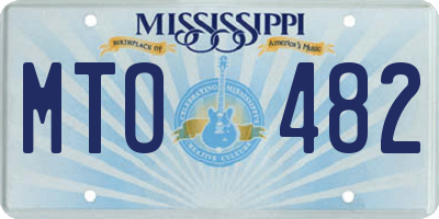 MS license plate MTO482