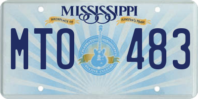 MS license plate MTO483