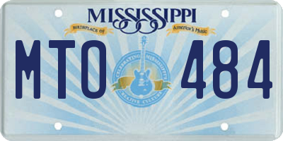 MS license plate MTO484