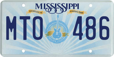 MS license plate MTO486