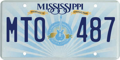 MS license plate MTO487