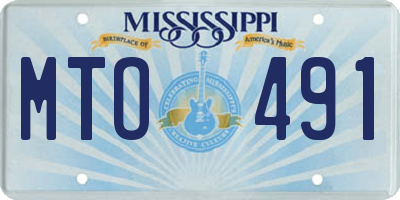 MS license plate MTO491