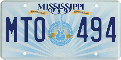 MS license plate MTO494