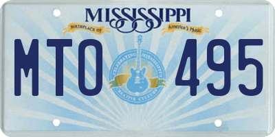 MS license plate MTO495