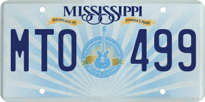 MS license plate MTO499