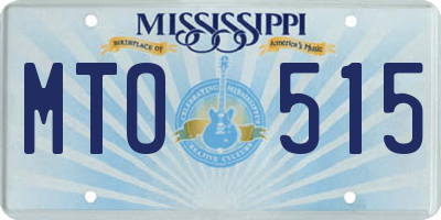 MS license plate MTO515