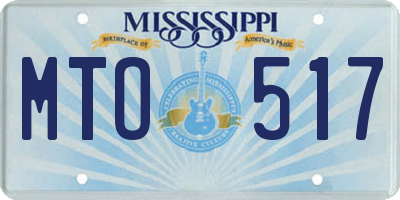 MS license plate MTO517