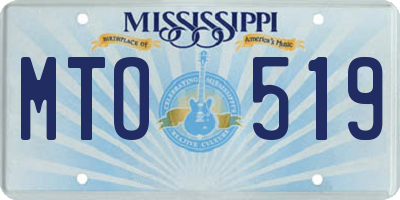 MS license plate MTO519