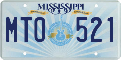 MS license plate MTO521