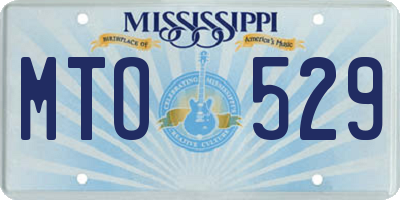 MS license plate MTO529