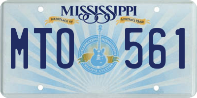 MS license plate MTO561