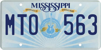 MS license plate MTO563