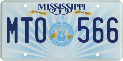 MS license plate MTO566