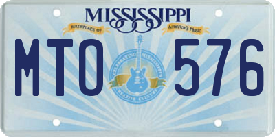 MS license plate MTO576