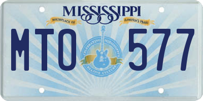 MS license plate MTO577