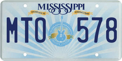 MS license plate MTO578