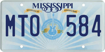 MS license plate MTO584