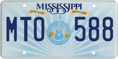 MS license plate MTO588