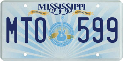 MS license plate MTO599
