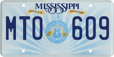 MS license plate MTO609