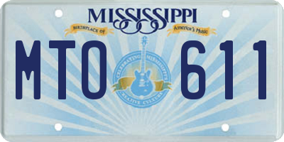 MS license plate MTO611
