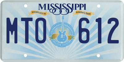 MS license plate MTO612