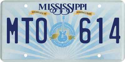 MS license plate MTO614